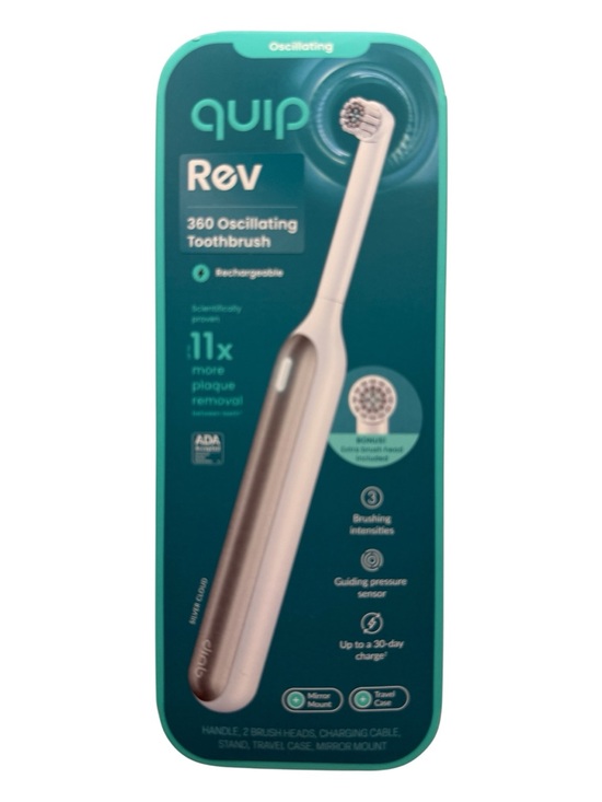 Quip Other - quip Rev 360 Oscillating Toothbrush - Teal/White